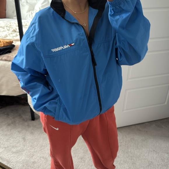 Vintage 90s Tommy Hilfiger Athletics Windbreaker Jacket Size M - Picture 2 of 12